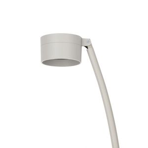 Lampadaire extérieur cintré télescopique HASTA blanc à piquer