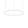 Lustre Hulahoop cercle suspendu avec profilé aluminium plat Led finition Blanc mat 