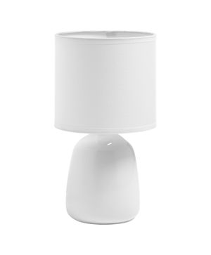 Lampe BISBAL pied céramique et abat-jour cylindrique finition blanche