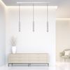 Lustre à 3 tubes suspendus PURE-VEGA finition Aluminium