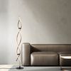 Lampadaire POLINA 2 spirales Led avec variateur finition Noir et laiton mat