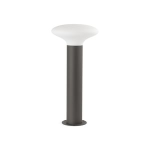 Potelet BLUBS avec diffuseur plat blanc finition Anthracite et opale blanc