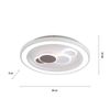 Plafonnier Led rond ELIZA finition Blanc mat