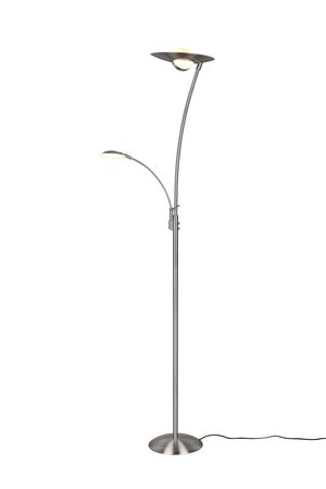 Lampadaire nickel mat GRANBY 29W avec liseuse de TrioLighting