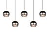 Suspension 5 têtes ORBIT SwitchDimmer finition Nickel et noir