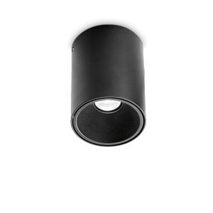 Plafonnier cylindrique NITRO 15W finition Noir mat 