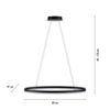 Lustre ovale suspendu TITUS finition Anthracite