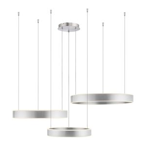 Lustre 3 cercles suspendus SCULLI finition Acier