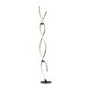 Lampadaire POLINA 2 spirales Led avec variateur finition Noir et laiton mat