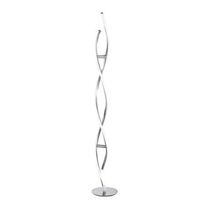 Lampadaire POLINA 2 spirales Led avec variateur finition Acier