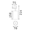 Spot FOX 25W IRC90 pour rail triphasé finition Noir mat 