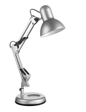 Lampe de bureau articulée VERA pour ampoule E27 finition Gris argent