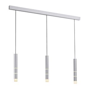 Lustre à 3 tubes suspendus PURE-VEGA finition Aluminium