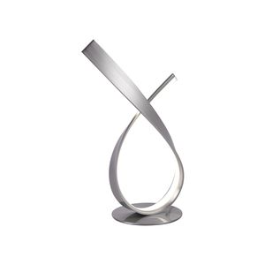 Lampe à poser LINDA avec variateur ruban Led spiralé finition Acier