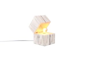 Lampe de table TREASURE finition Blanc vieilli