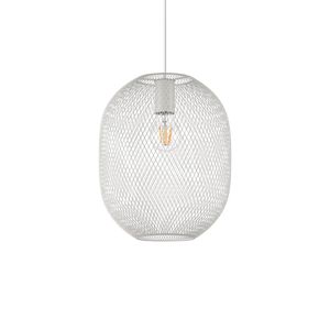 Lustre cage grillagé NET finition Blanc mat 