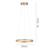 Lustre rond suspendu TITUS finition Laiton mat