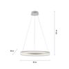 Lustre rond suspendu TITUS finition Blanc mat