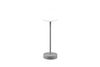 Lampe de table rechargeable grise MARTINEZ abat-jour