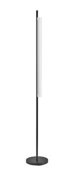 Lampadaire tube OSLO finition Noir mat/transparent