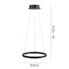 Lustre rond suspendu TITUS finition Anthracite