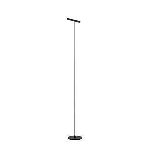 Lampadaire tubulaire sur tige PURE-TUTUA finition Noir mat Tactile