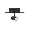 Spot orientable BARIK avec barre lumieuse finition Noir mat