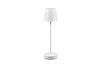 Lampe de table rechargeable blanche MARTINEZ abat-jour