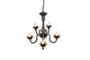 Lustre chandelier anthracite 5 branches ELSA de TrioLighting