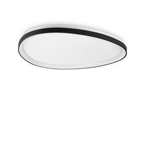 Plafonnier GEMINI avec profilé aluminium plat Led finition Noir mat 