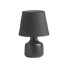 Lampe CLOE pied céramique et abat-jour conique finition noire