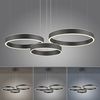 Lustre 3 cercles suspendus SCULLI finition Noir mat