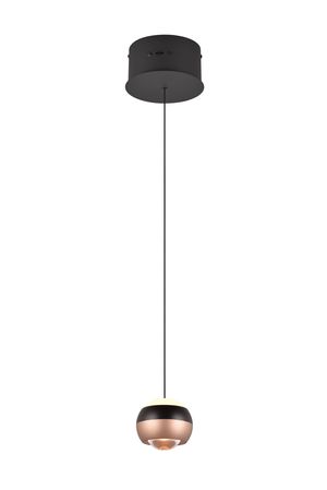 Suspension 1 tête boule ORBIT finition Noir mat et café