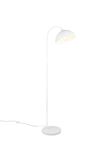 Lampadaire coudé SIERRA diffuseur blanc finition blanche