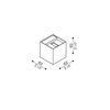 Applique cube extérieure DODO 1L en gris foncé RAL7021