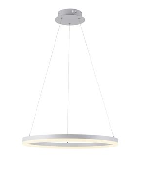 Lustre rond suspendu TITUS finition Blanc mat