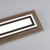 Plafonnier rectangulaire Led PALMA en bois natuel finition Noir et bois naturel avec télécommande