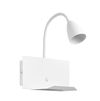 Applique liseuse TURA avec Usb finition blanche