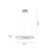 Lustre rond suspendu TITUS finition Blanc mat