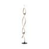 Lampadaire POLINA 2 spirales Led avec variateur finition Noir et laiton mat