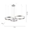 Lustre 3 cercles suspendus SCULLI finition Acier