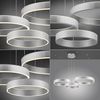 Lustre 3 cercles suspendus SCULLI finition Acier