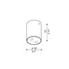 Plafonnier cylindrique extérieur 24V AGO UP blanc RAL9010