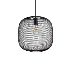 Lustre cage grillagé NET finition Noir mat 