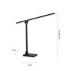 Lampe de bureau linéaire tige PURE-GRAFO finition Noir mat Tactile