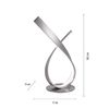 Lampe à poser LINDA avec variateur ruban Led spiralé finition Acier