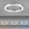 Anneau rond LED finition Aluminium avec télécommande