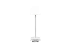 Lampe de table rechargeable blanche MARTINEZ abat-jour