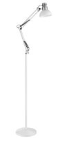 Lampadaire articulé ARTIC pour ampoule E27 finition blanche et chromée