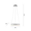 Lustre rond suspendu TITUS finition Blanc mat